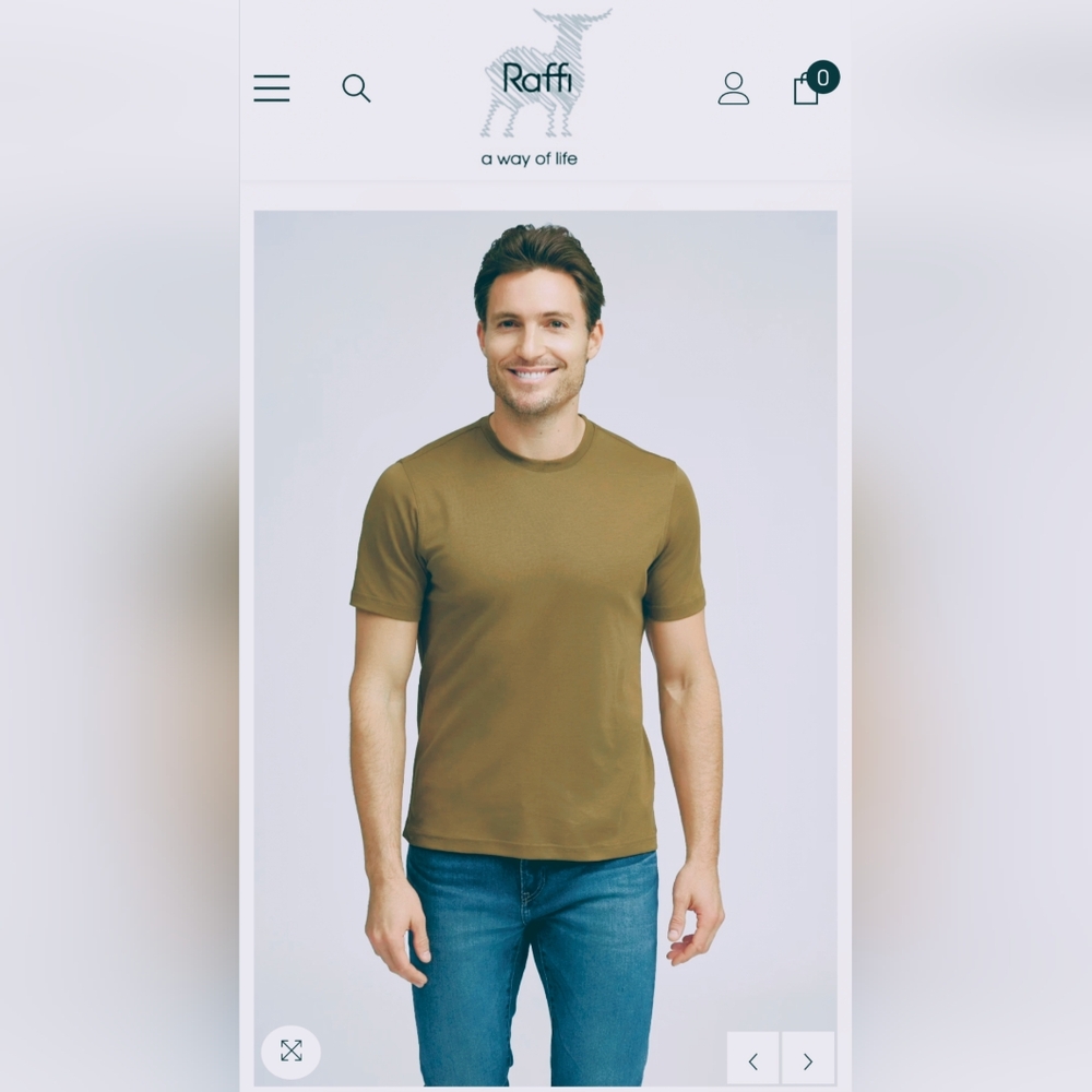 Raffi Mens Olive Designer T